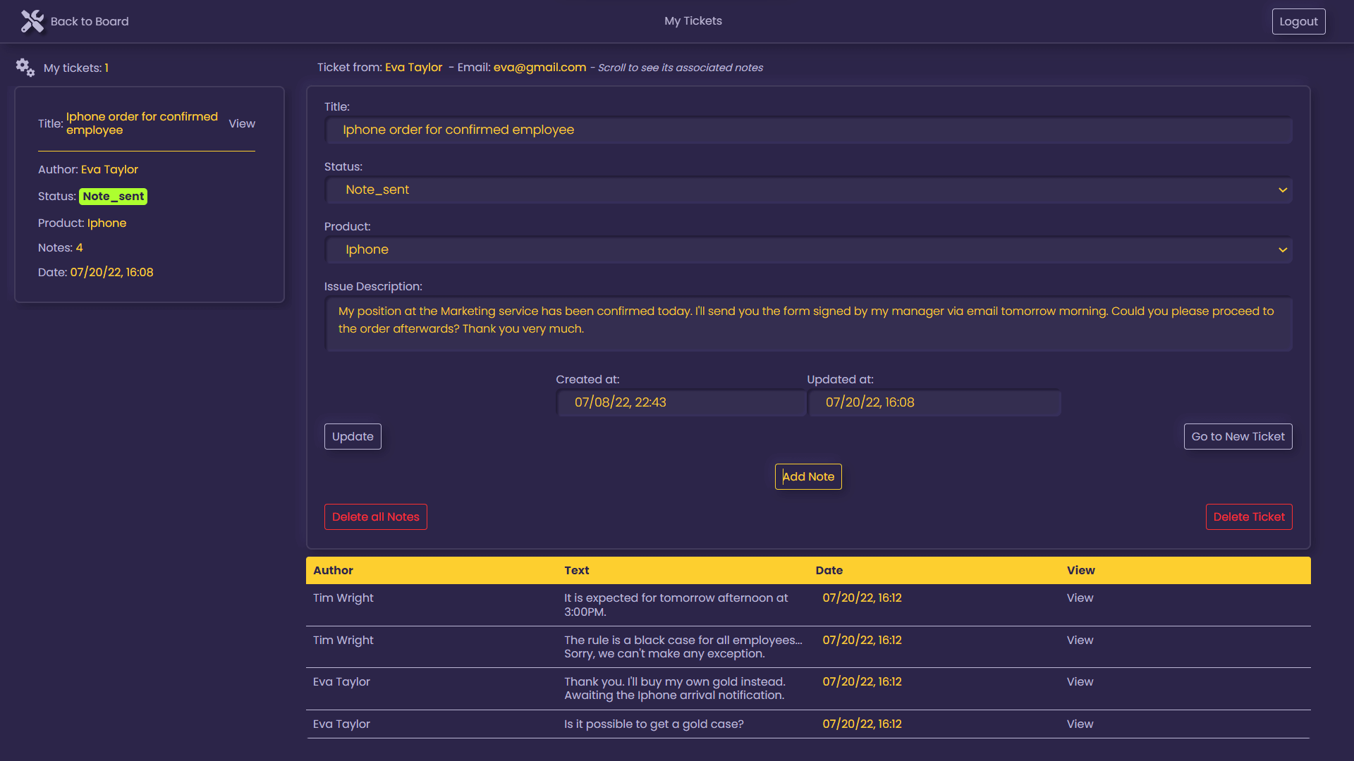 Remix-support-desk project